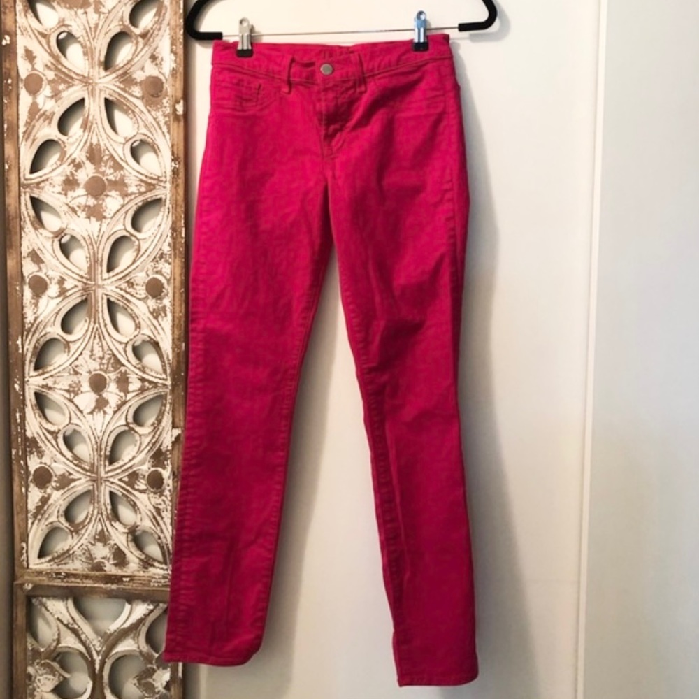 J Brand Skinny Leg Jeans in Shock Pink - Picture 4 of 7
